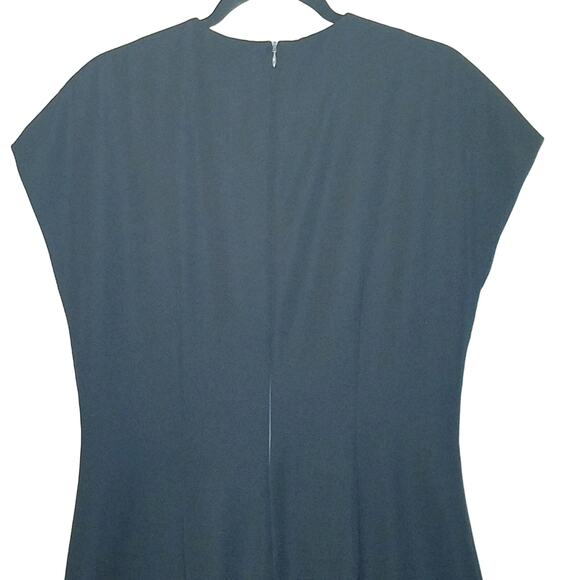 Kasper for A.S.L. Black Shift Vintage Dress with Cap Sleeves Size 12 - Picture 7 of 8